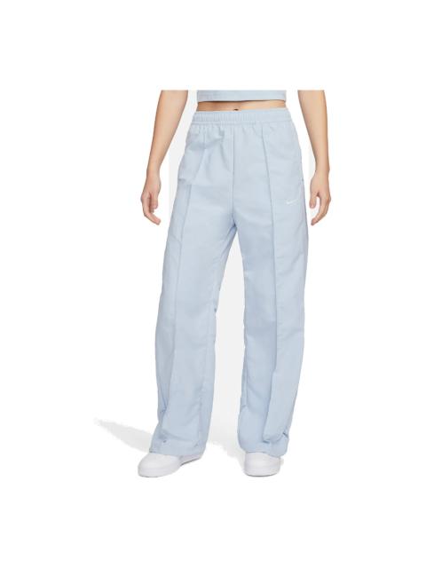 (WMNS) Nike Sportswear Everything Wovens Mid-Rise Open-Hem Trousers 'Light Armoury Blue' FQ3589-440