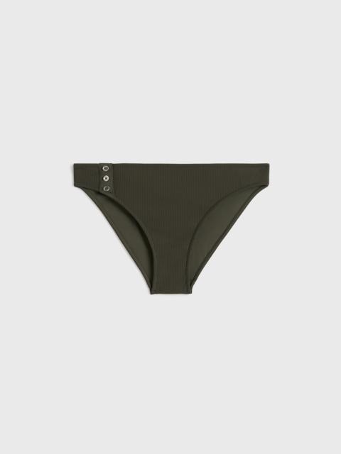Ribbed bikini bottom dark green