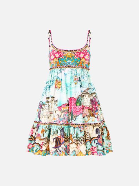 SHORT DRESS WITH JERSEY BODICE