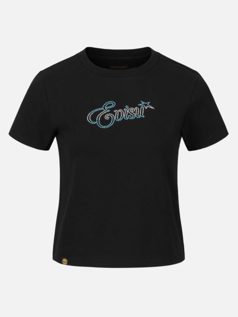 Logo and Starfish Rhinestone Slim Fit T-Shirt