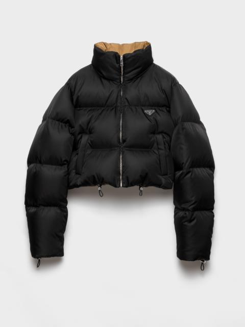 Cropped Re-Nylon down jacket