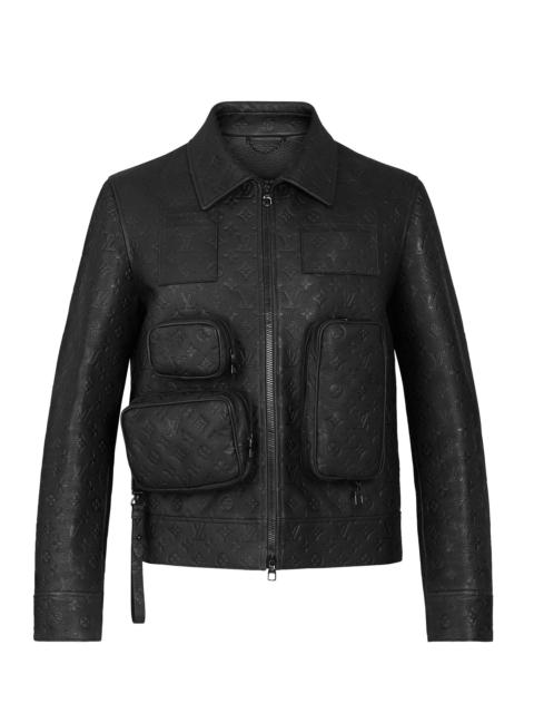 Monogram Embossed Utility Jacket