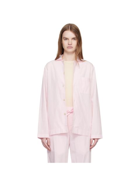 Pink Poplin Long-Sleeved Pyjama Shirt