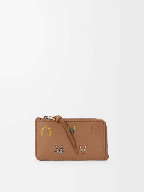 Cats coin cardholder in classic calfskin