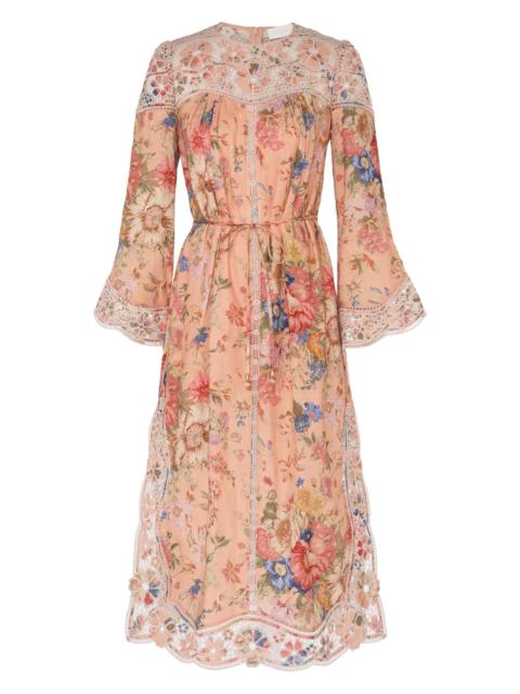 AUGUST BRODERIE MIDI DRESS