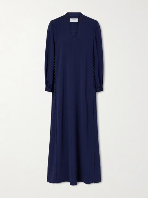 Francine Button-detailed Crepe Maxi Dress