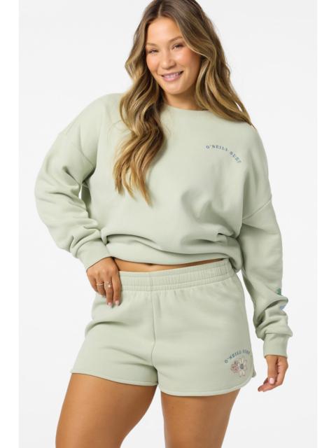 Petal Scallop Fleece Lounge Shorts