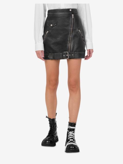 HEAVY NAPPA LEATHER MINI SKIRT