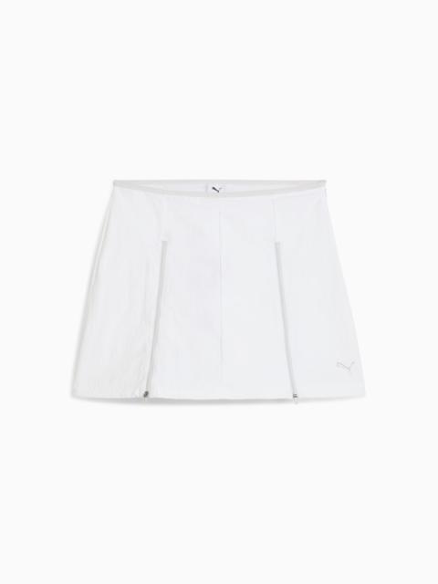 DARE TO Women's Zip-Off Woven Skirt