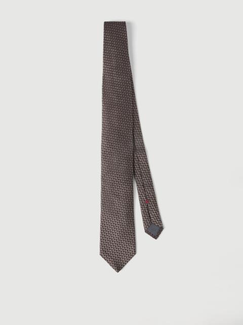 Textured silk tie