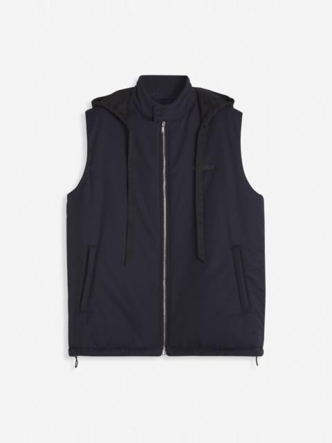 SLEEVELESS PADDED JACKET IN TECHNICAL COTTON