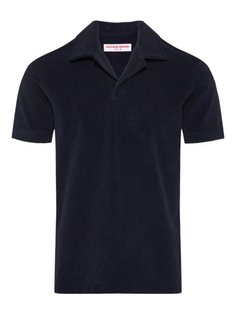 Terry Resort polo-collar top
