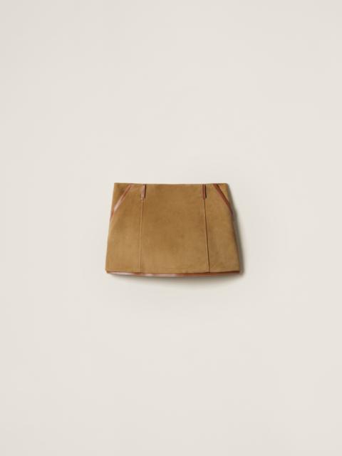 Suede skirt