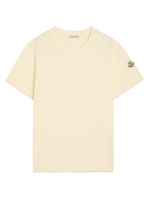 Moncler Logo-appliquéd Scalloped Cotton T-shirt