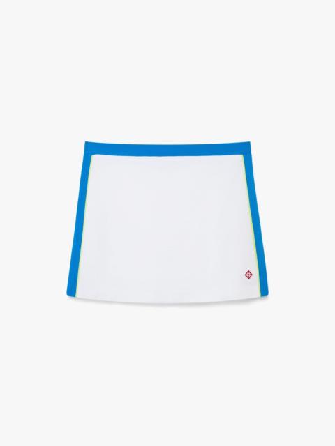 White & Blue Pique Mini Skirt | Casablanca Paris