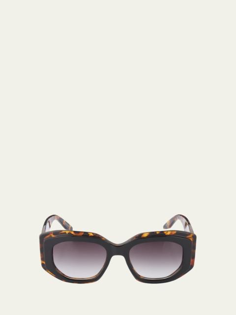 Crescendo 50.5mm Geometric Acetate Sunglasses