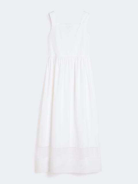 Cotton-poplin sleeveless dress - WHITE