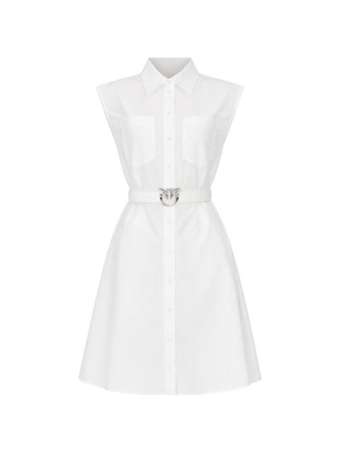 belted sleeveless mini dress