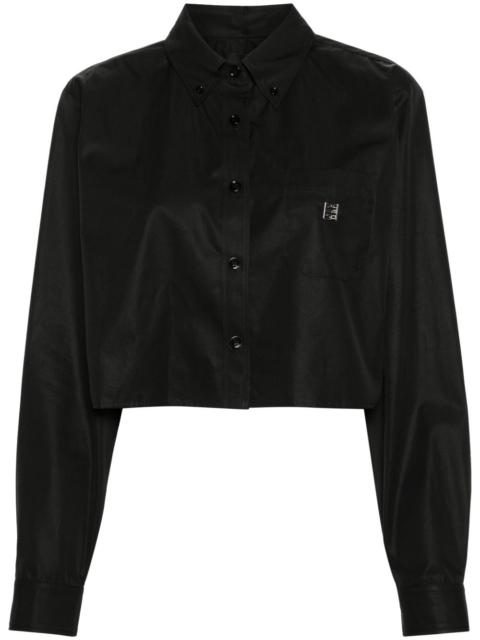 4G-plaque cropped shirt