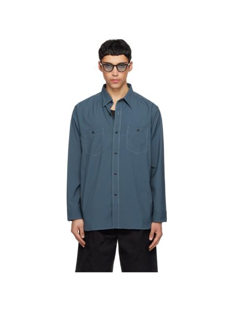 Navy Polyester Wool Field Shirt
