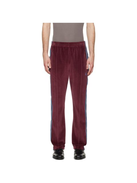Burgundy Narrow Track Pants