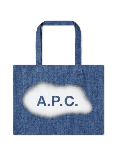 A.P.C. Spray Logo Diane Shopping Tote