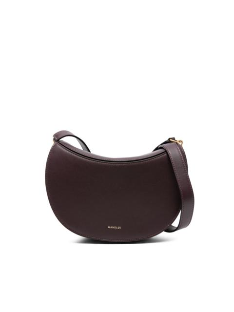 Kate crescent-shaped leather shoulder bag