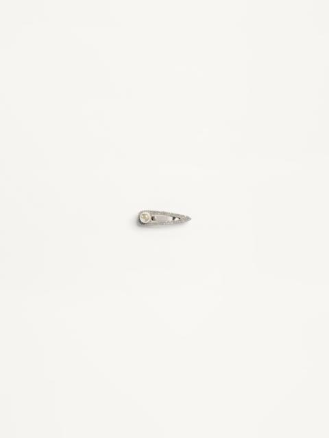 VLOGO SIGNATURE METAL TIE CLIP WITH SWAROVSKI® CRYSTALS AND PEARL