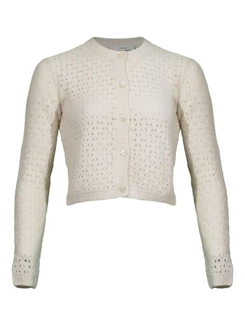 Chenille openwork cardigan