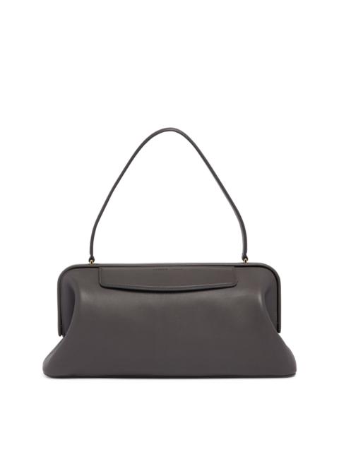 Gray Carmen Leather Shoulder Bag