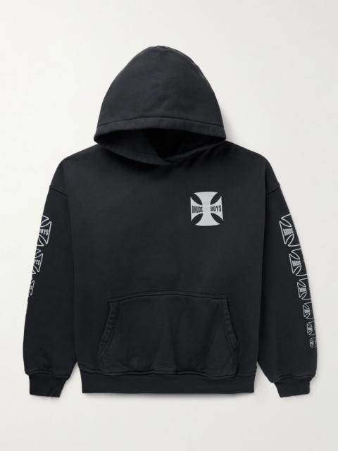 Logo-Print Cotton-Jersey Hoodie Black