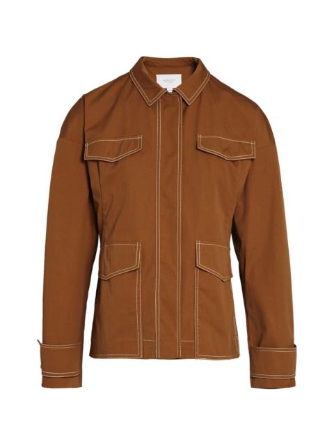 pocket stitching shirt jacket