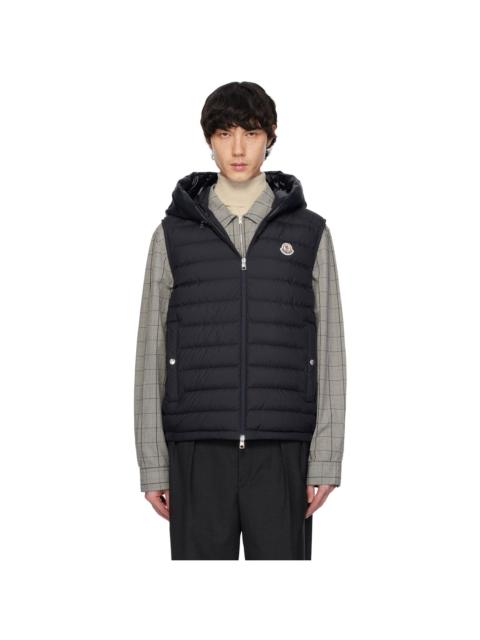 Navy Bourget Hooded Down Vest