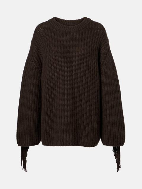 Hilma fringed oversized sweater