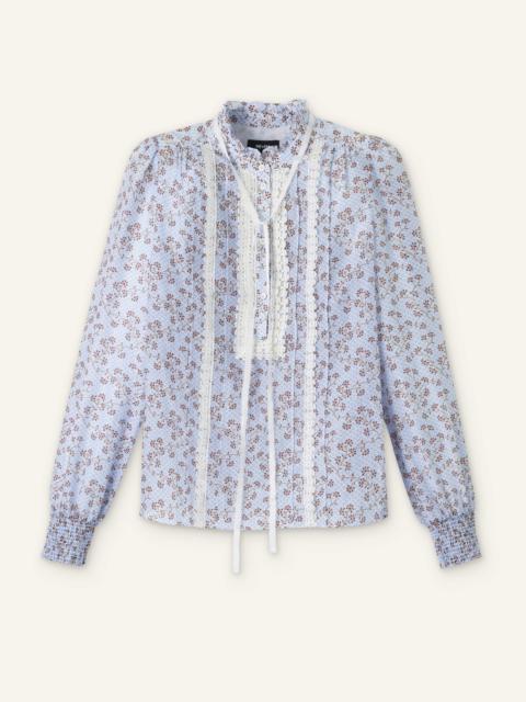 Lace Trim Blouse + Tie