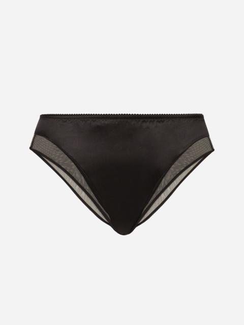 Satin and tulle panties