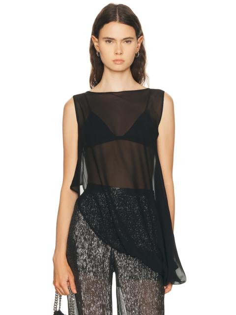 Silk Side Drape Top