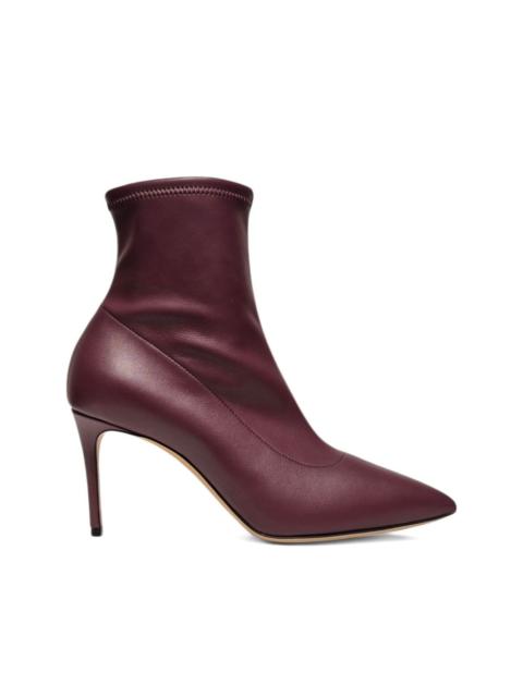 point-toe stiletto-heel ankle boots