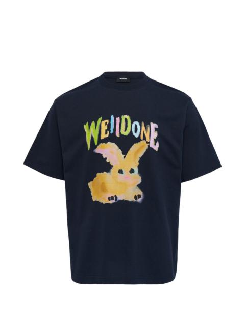 rabbit-motif T-shirt