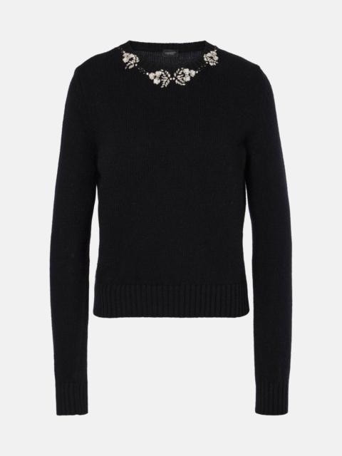 Embellished wool sweater