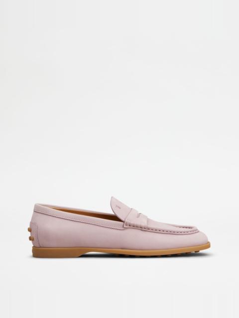 LOAFERS IN NUBUCK - VIOLET