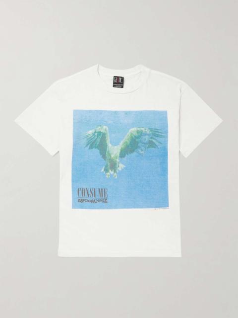 + FORESOMEONE Nightmare Printed Distressed Cotton-Jersey T-Shirt