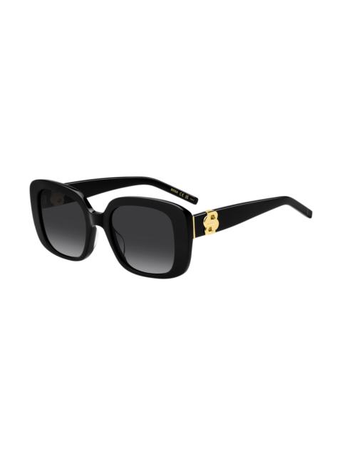 BLACK-ACETATE SUNGLASSES WITH DOUBLE B MONOGRAM