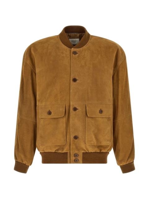 Suede bomber jacket