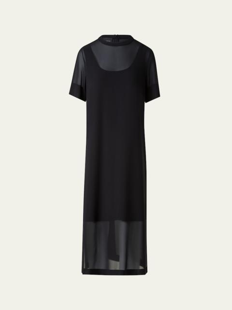 Silk Georgette Tunic Dress