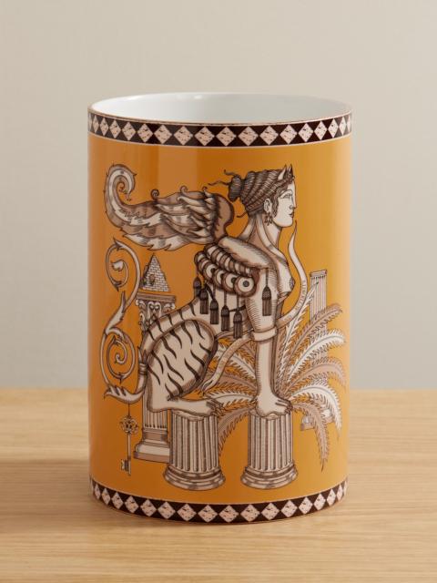 Pillar Gold-plated Porcelain Vase