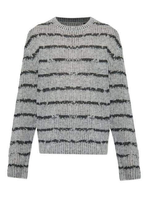 Dissolved striped sweater