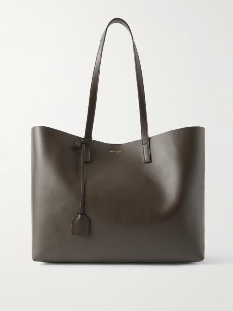 East/west Large Leather Tote