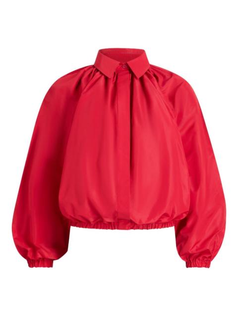 bubble-sleeve blouse