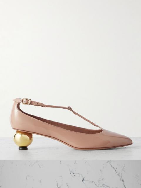 Tania patent-leather Mary Jane pumps Neutral